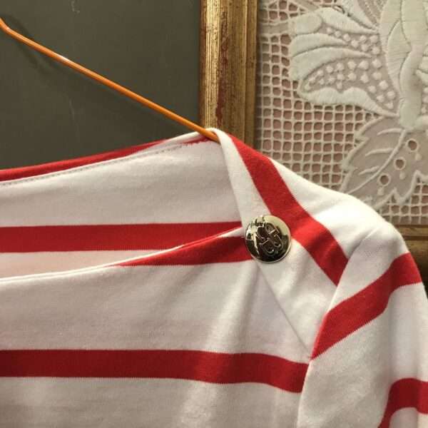 Maglia jersey cotone righe rosso bianco